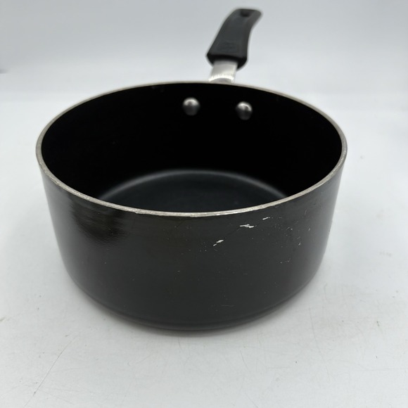 Guy Fieri Saucepan Pot 1.5 Quart 1.4 L w Glass Lid Black Non Stick - Picture 9 of 13